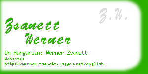 zsanett werner business card